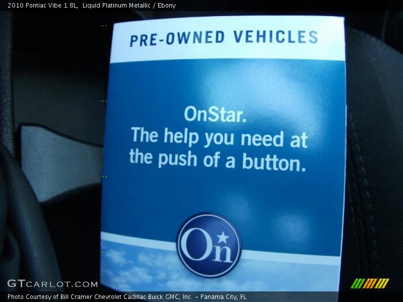 Liquid Platinum Metallic / Ebony 2010 Pontiac Vibe 1.8L