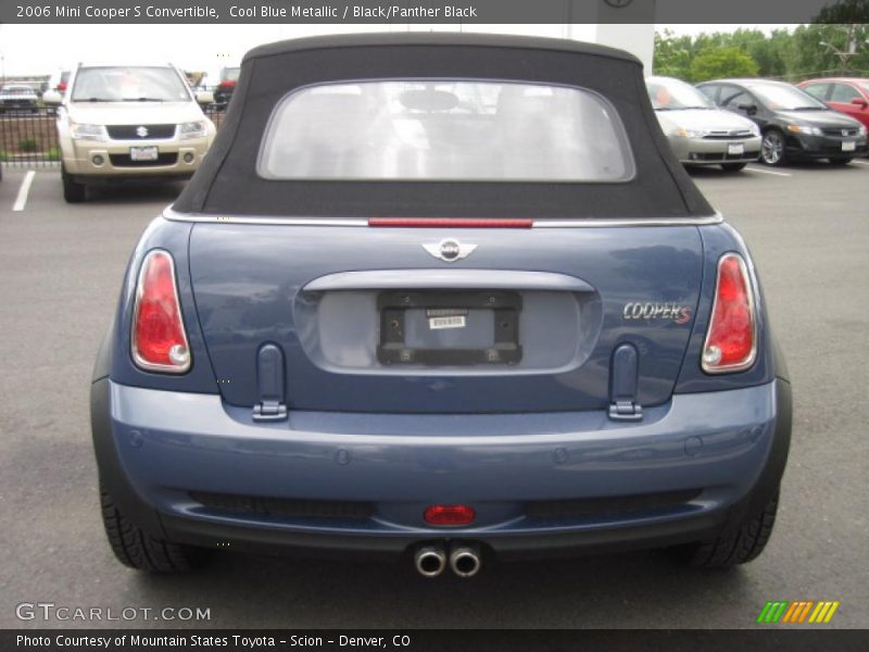 Cool Blue Metallic / Black/Panther Black 2006 Mini Cooper S Convertible