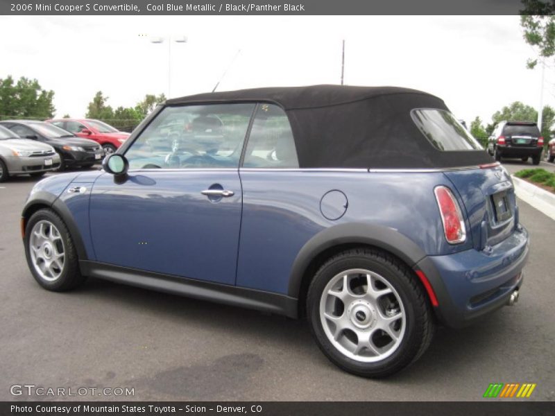 Cool Blue Metallic / Black/Panther Black 2006 Mini Cooper S Convertible