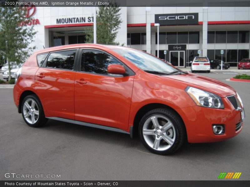 Ignition Orange Metallic / Ebony 2010 Pontiac Vibe AWD