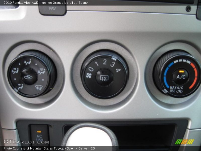 Ignition Orange Metallic / Ebony 2010 Pontiac Vibe AWD