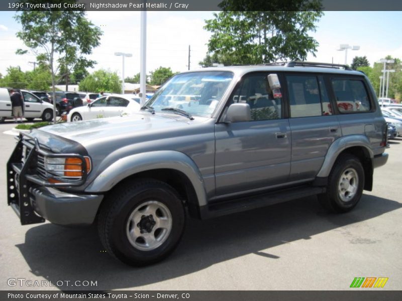 Nightshadow Pearl Metallic / Gray 1996 Toyota Land Cruiser