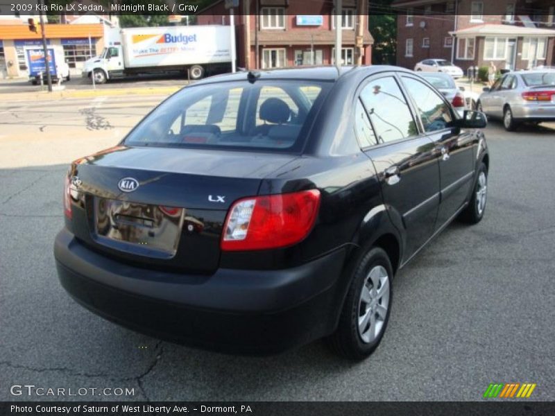 Midnight Black / Gray 2009 Kia Rio LX Sedan