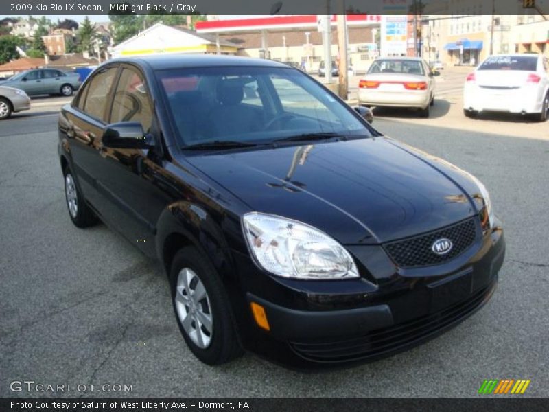Midnight Black / Gray 2009 Kia Rio LX Sedan