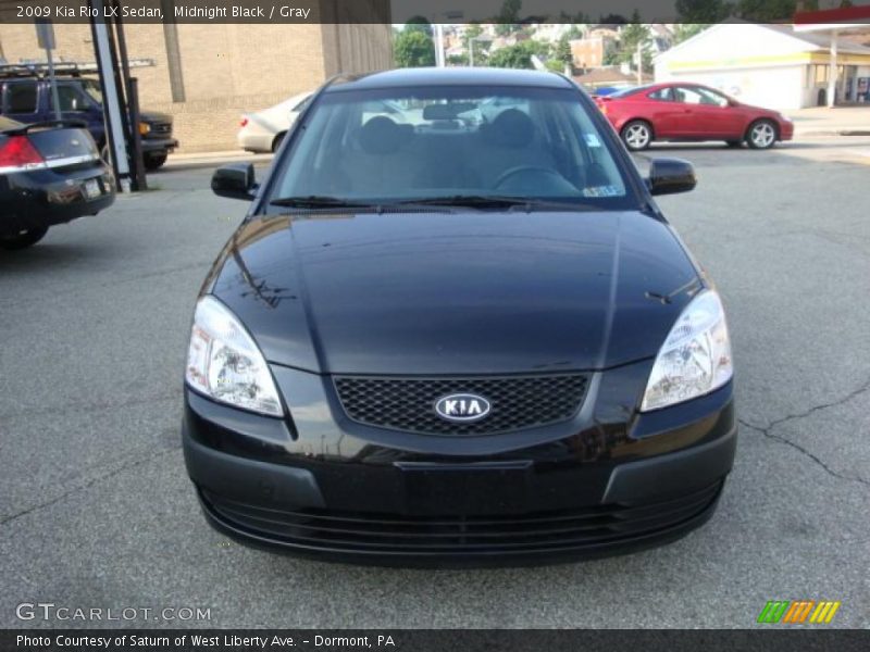 Midnight Black / Gray 2009 Kia Rio LX Sedan