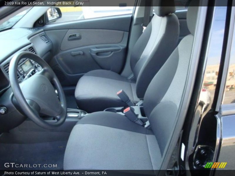 Midnight Black / Gray 2009 Kia Rio LX Sedan