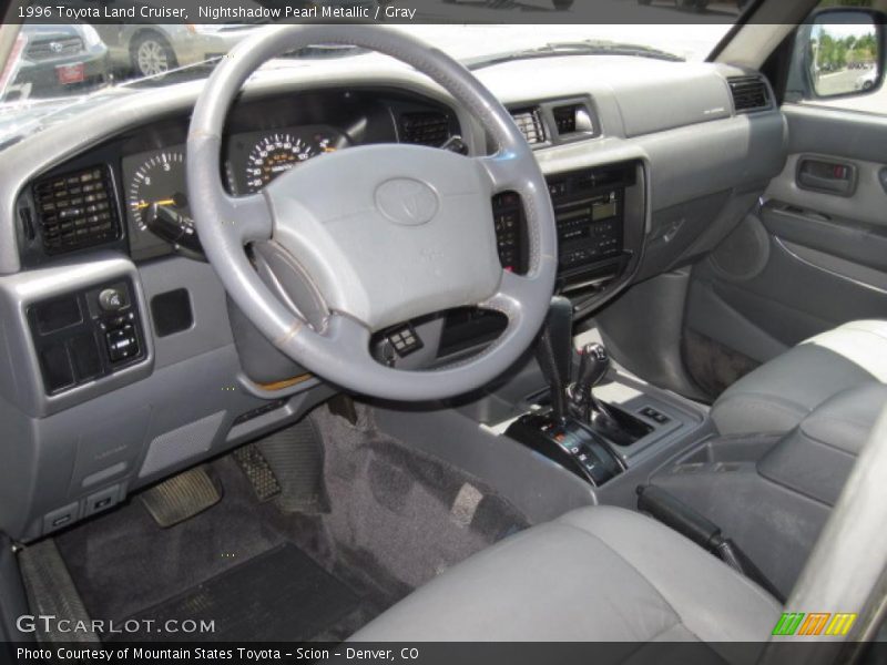 Nightshadow Pearl Metallic / Gray 1996 Toyota Land Cruiser