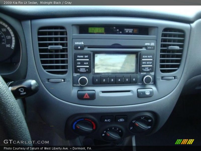 Midnight Black / Gray 2009 Kia Rio LX Sedan