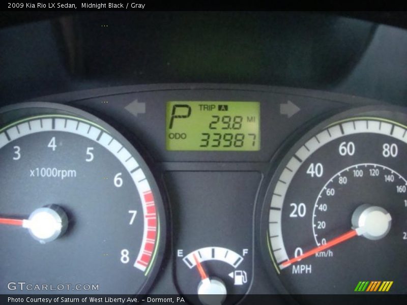 Midnight Black / Gray 2009 Kia Rio LX Sedan