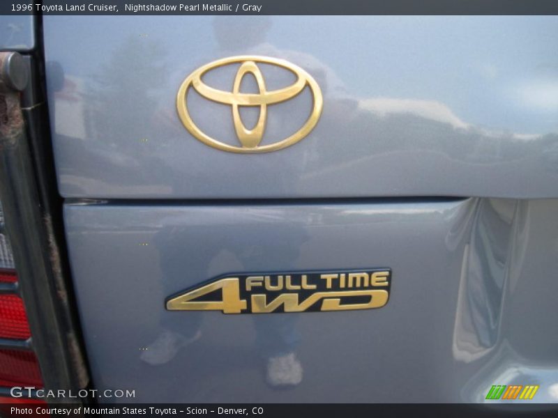 Nightshadow Pearl Metallic / Gray 1996 Toyota Land Cruiser