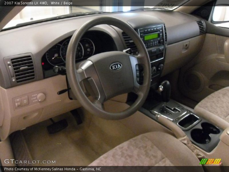 White / Beige 2007 Kia Sorento LX 4WD