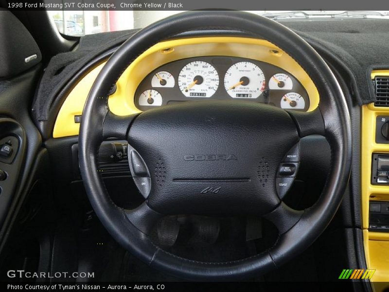 Chrome Yellow / Black 1998 Ford Mustang SVT Cobra Coupe