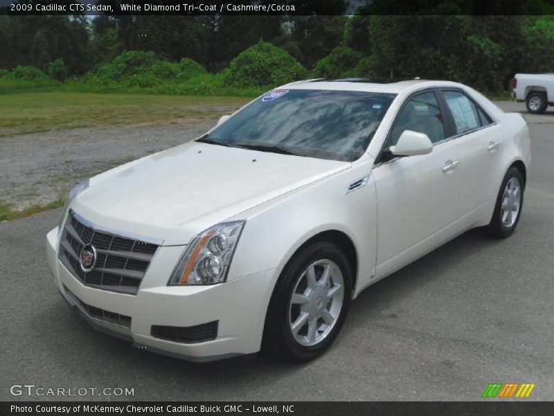 White Diamond Tri-Coat / Cashmere/Cocoa 2009 Cadillac CTS Sedan