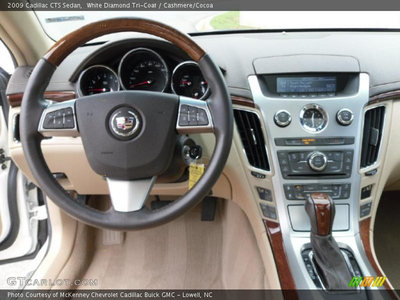 White Diamond Tri-Coat / Cashmere/Cocoa 2009 Cadillac CTS Sedan