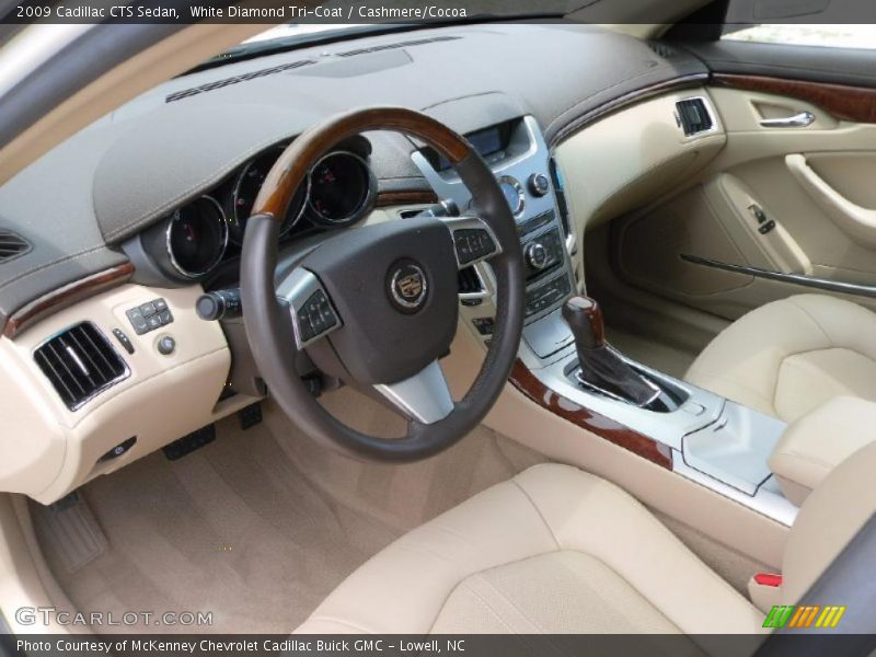 White Diamond Tri-Coat / Cashmere/Cocoa 2009 Cadillac CTS Sedan