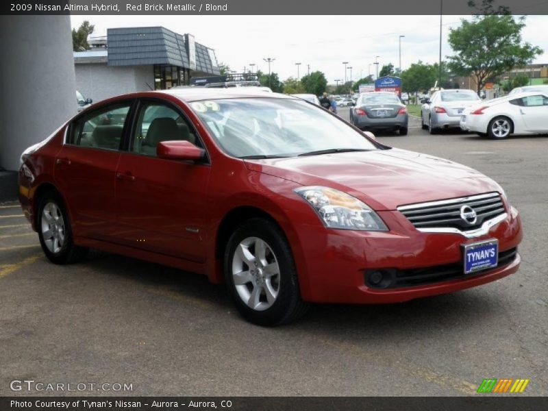 Red Brick Metallic / Blond 2009 Nissan Altima Hybrid