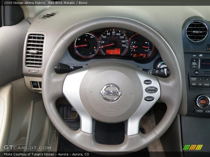 Red Brick Metallic / Blond 2009 Nissan Altima Hybrid