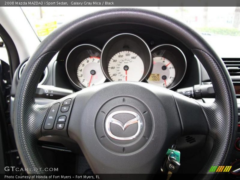 Galaxy Gray Mica / Black 2008 Mazda MAZDA3 i Sport Sedan