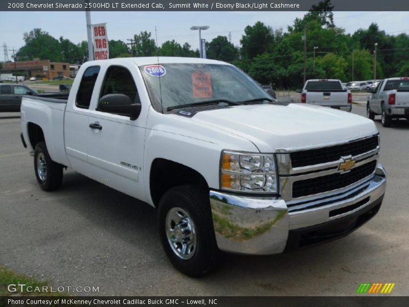 Summit White / Ebony Black/Light Cashmere 2008 Chevrolet Silverado 2500HD LT Extended Cab