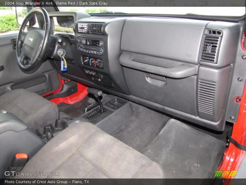 Flame Red / Dark Slate Gray 2004 Jeep Wrangler X 4x4