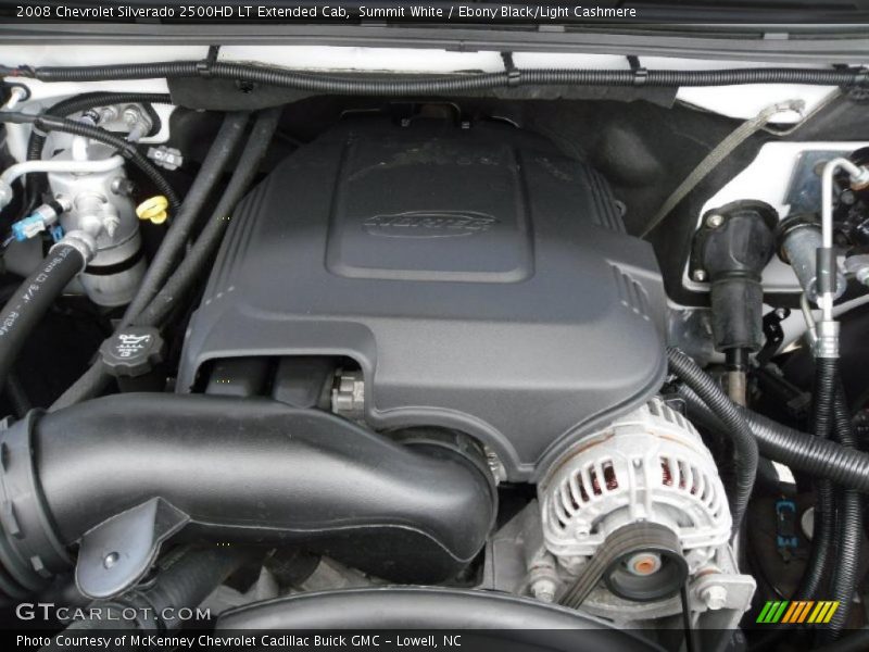 Summit White / Ebony Black/Light Cashmere 2008 Chevrolet Silverado 2500HD LT Extended Cab