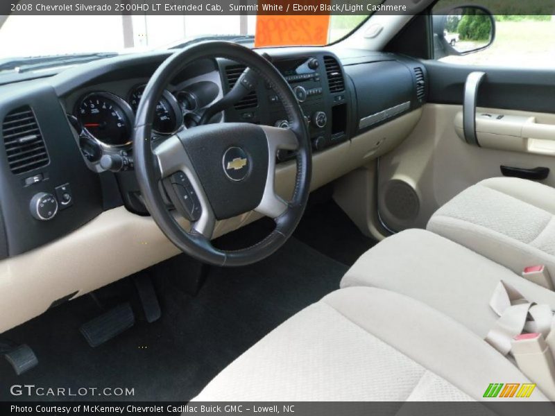Summit White / Ebony Black/Light Cashmere 2008 Chevrolet Silverado 2500HD LT Extended Cab