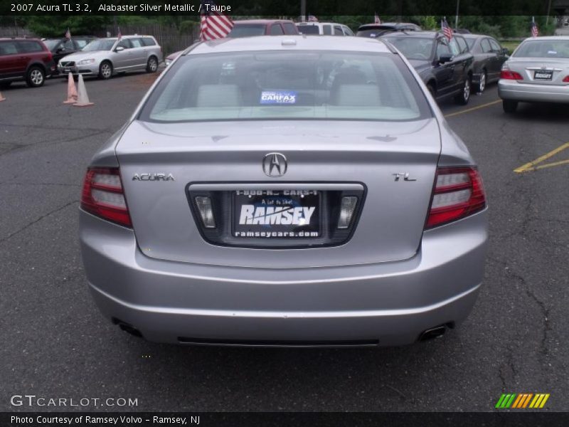 Alabaster Silver Metallic / Taupe 2007 Acura TL 3.2