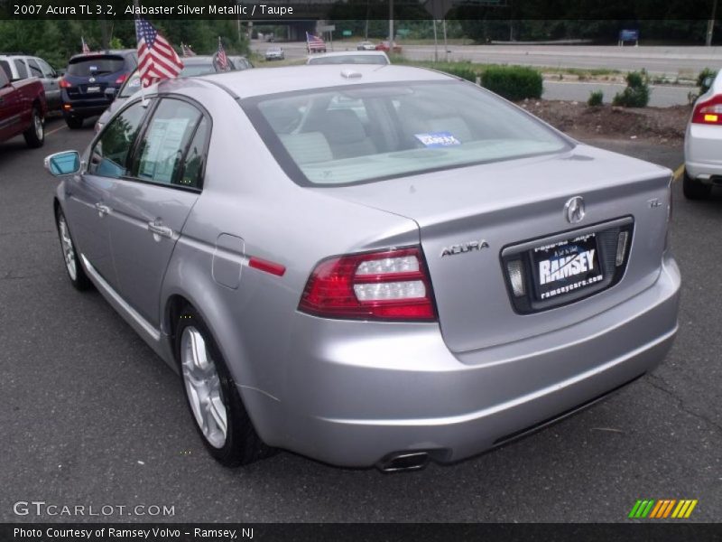 Alabaster Silver Metallic / Taupe 2007 Acura TL 3.2