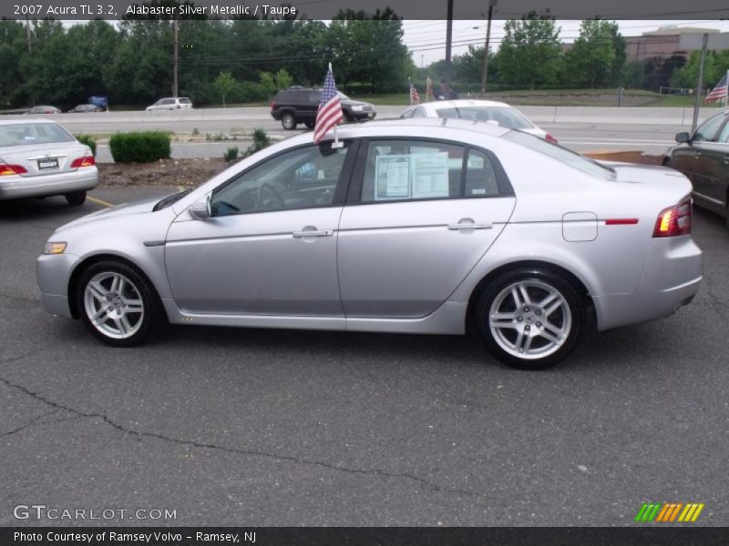 Alabaster Silver Metallic / Taupe 2007 Acura TL 3.2