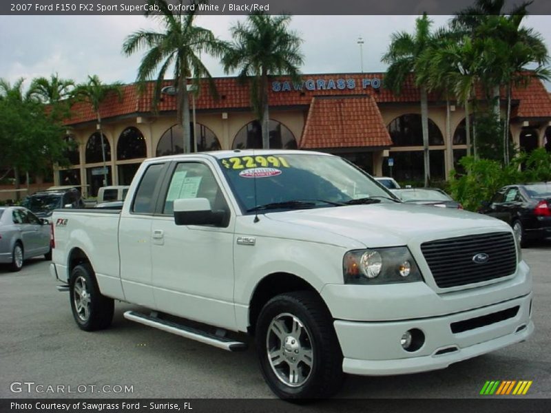 Oxford White / Black/Red 2007 Ford F150 FX2 Sport SuperCab