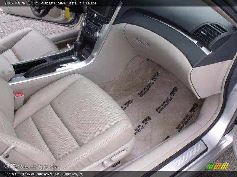 Alabaster Silver Metallic / Taupe 2007 Acura TL 3.2