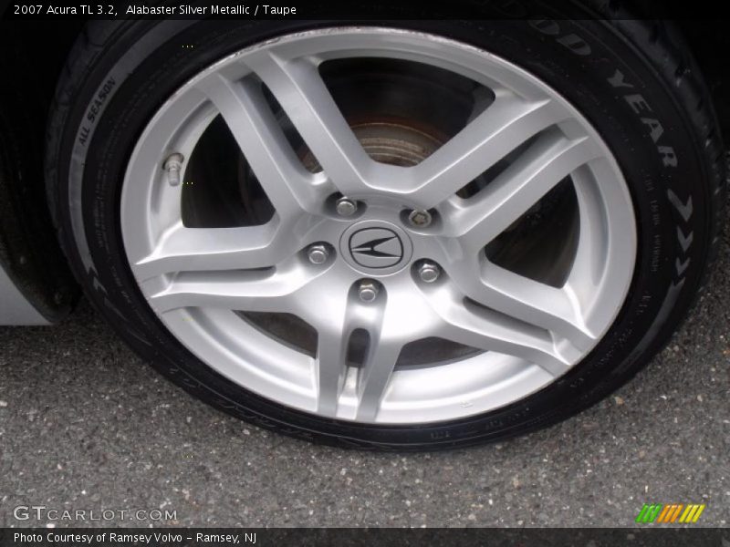 Alabaster Silver Metallic / Taupe 2007 Acura TL 3.2