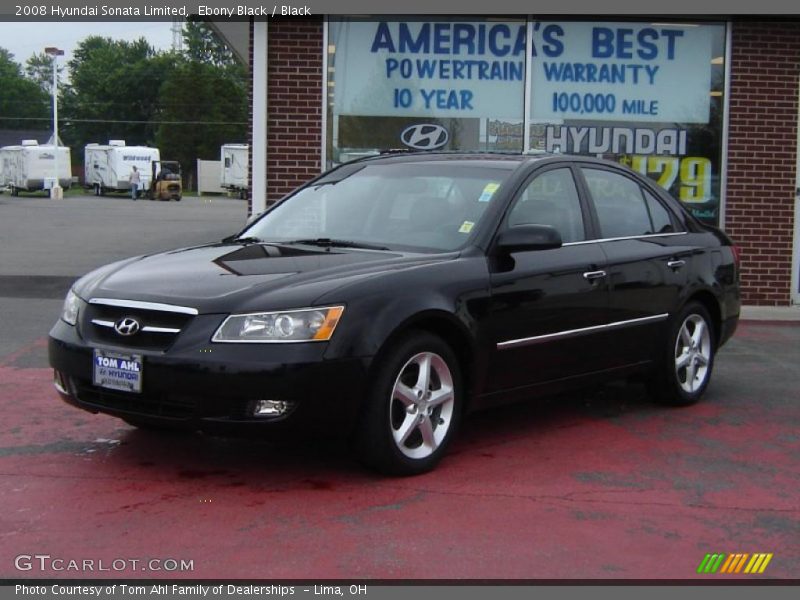 Ebony Black / Black 2008 Hyundai Sonata Limited