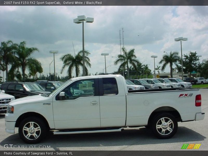 Oxford White / Black/Red 2007 Ford F150 FX2 Sport SuperCab