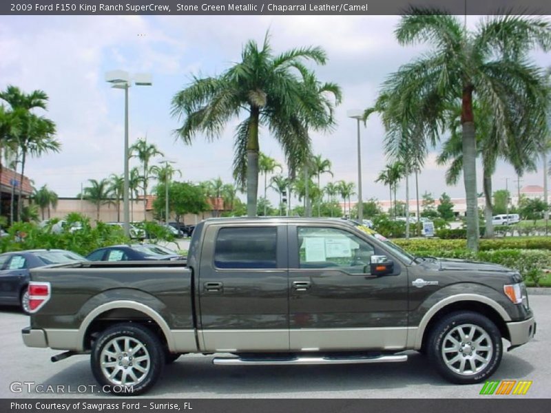 Stone Green Metallic / Chaparral Leather/Camel 2009 Ford F150 King Ranch SuperCrew