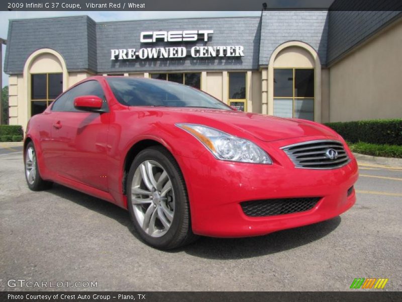 Vibrant Red / Wheat 2009 Infiniti G 37 Coupe