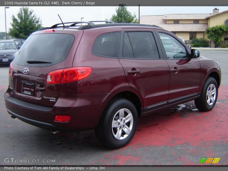 Dark Cherry / Beige 2009 Hyundai Santa Fe GLS 4WD