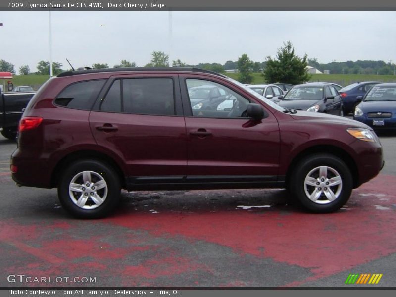 Dark Cherry / Beige 2009 Hyundai Santa Fe GLS 4WD