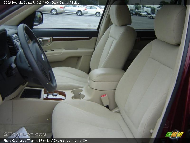 Dark Cherry / Beige 2009 Hyundai Santa Fe GLS 4WD