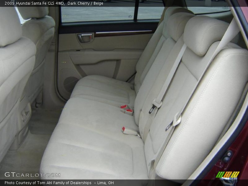 Dark Cherry / Beige 2009 Hyundai Santa Fe GLS 4WD