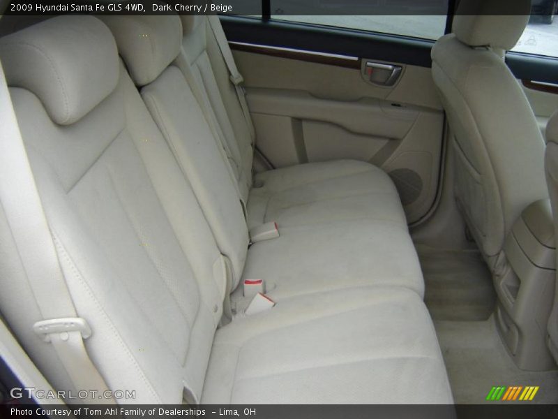 Dark Cherry / Beige 2009 Hyundai Santa Fe GLS 4WD