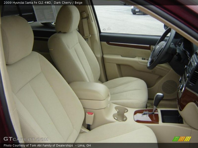 Dark Cherry / Beige 2009 Hyundai Santa Fe GLS 4WD