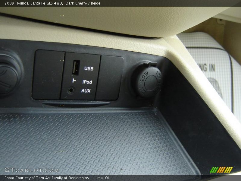 Dark Cherry / Beige 2009 Hyundai Santa Fe GLS 4WD