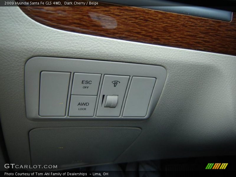Dark Cherry / Beige 2009 Hyundai Santa Fe GLS 4WD