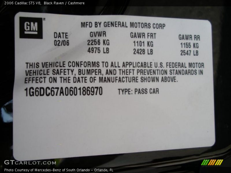 Black Raven / Cashmere 2006 Cadillac STS V8
