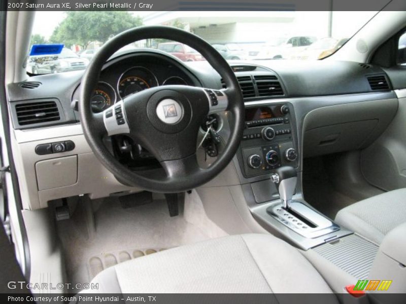 Silver Pearl Metallic / Gray 2007 Saturn Aura XE