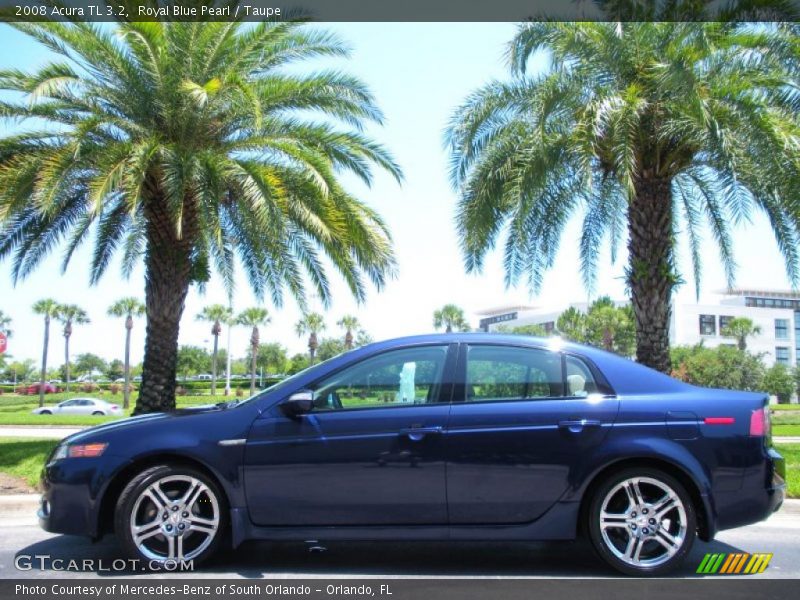 Royal Blue Pearl / Taupe 2008 Acura TL 3.2