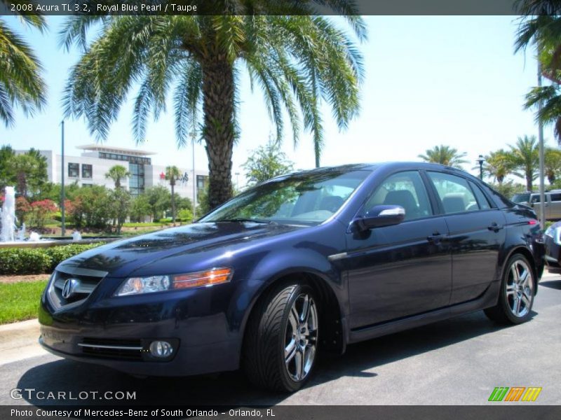 Royal Blue Pearl / Taupe 2008 Acura TL 3.2