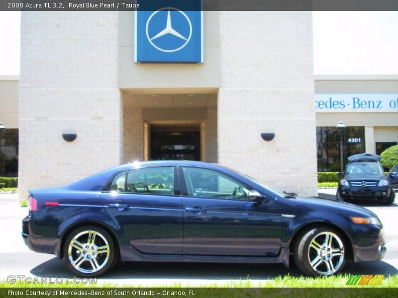 Royal Blue Pearl / Taupe 2008 Acura TL 3.2