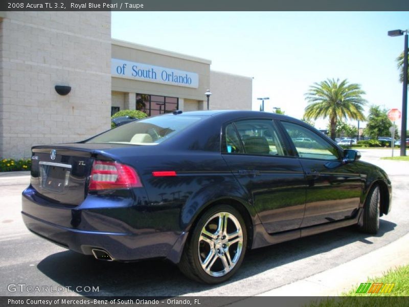 Royal Blue Pearl / Taupe 2008 Acura TL 3.2